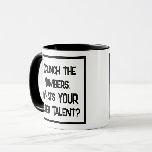 Accountant Super Talent. Mok met twee toonkoffie (Voorkant links)