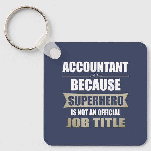 Accountant Superhero Novelty Sleutelhanger (Voorkant)