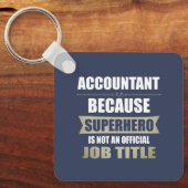 Accountant Superhero Novelty Sleutelhanger (Voorkant)