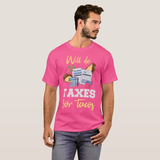 Accountant Taco Funny Cpa Ea Taxes Taco Lover T-shirt (Voorkant volledig)