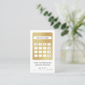 Accountant Tax Appointment Gold Calculator Visitekaartje (Staand voorkant)