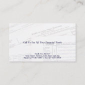 Accountant Tax Preparer Visitekaartje (Achterkant)