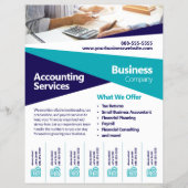 Accountant Tax Returns Tear Off Flyer Template (Voorkant)