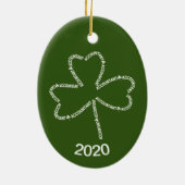 Accountant Tekst Shamrock Keramisch Ornament (Achterkant)