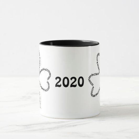 Accountant Tekst Shamrock Mok (Midden)