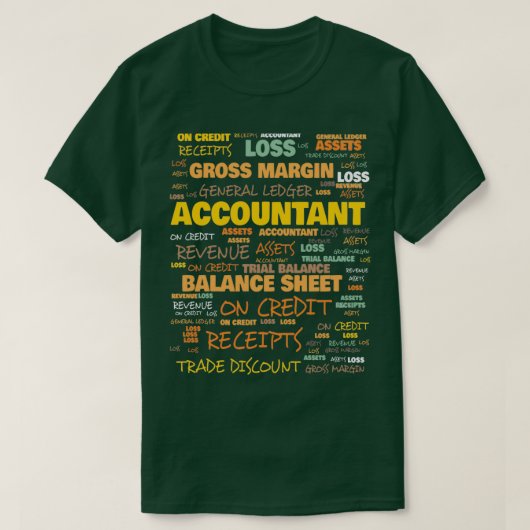 Accountant Terminology Accountant: algemeen gebrui T-shirt (Design voorkant)
