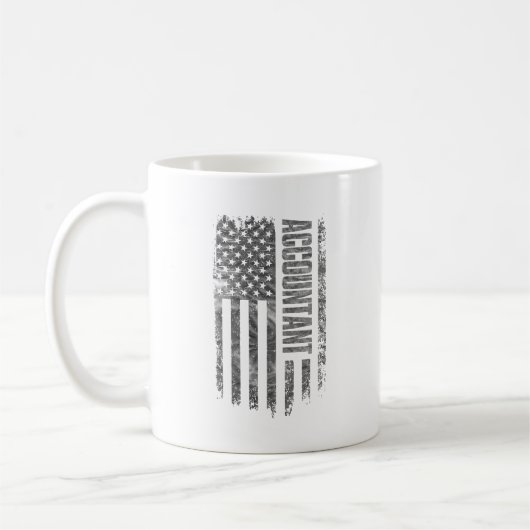 Accountant USA Flag Distressed design Koffiemok (Links)