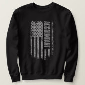 Accountant USA Flag Distressed design Trui (Design voorkant)