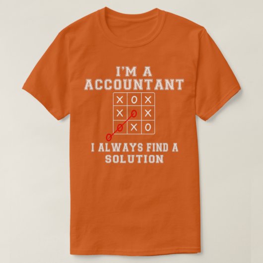 Accountant vindt altijd de oplossing TaaktitelAcco T-shirt (Design voorkant)