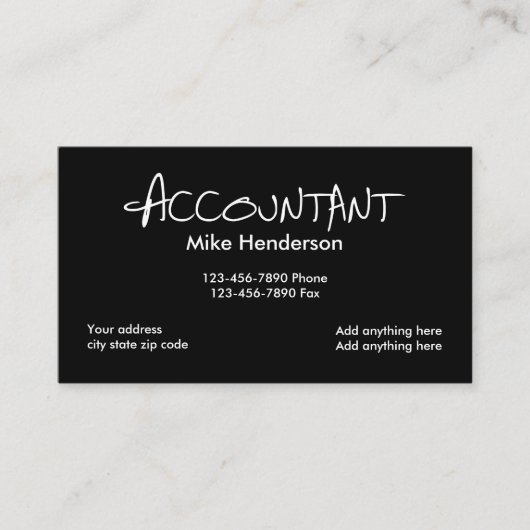 Accountant Visitekaartje (Voorkant)