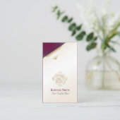 Accountant Visitekaartje Gouden Bloemen Bloemen (Staand voorkant)