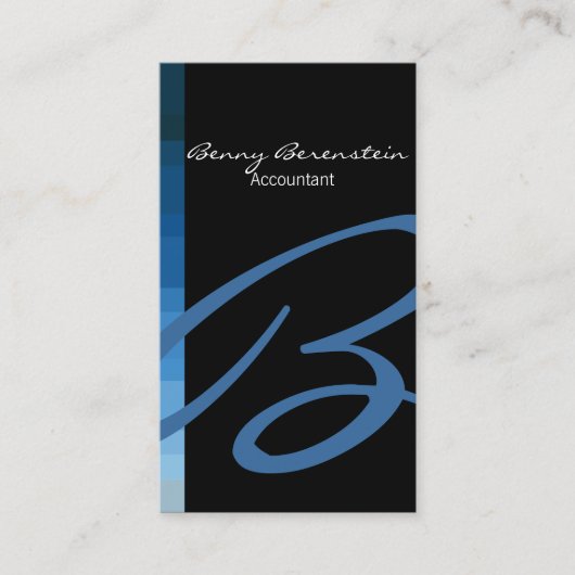 Accountant Visitekaartje Monogram (Voorkant)