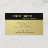 Accountant Visitekaartje Monogram zwart goud (Achterkant)