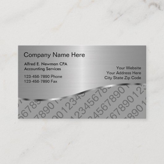 Accountant-Visitekaartjes Visitekaartje (Voorkant)