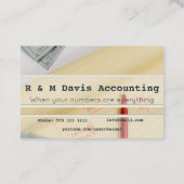 Accountant-visitekaartjes Visitekaartje (Achterkant)