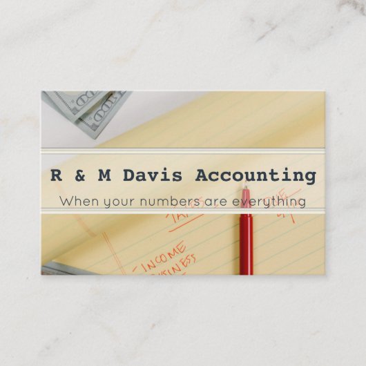 Accountant-visitekaartjes Visitekaartje (Voorkant)