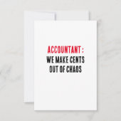 Accountant We maken centen uit chaos Bedankkaart (Voorkant)