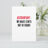 Accountant We maken centen uit chaos Bedankkaart (Staand voorkant)