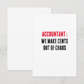 Accountant We maken centen uit chaos Bedankkaart (Voorkant / Achterkant)