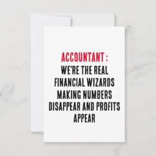 Accountant We zijn de echte financiële tovenaars,  Bedankkaart