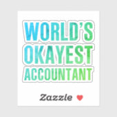 Accountant Werelds Okéste Noviteit Sticker (Vel)