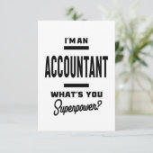 Accountant Werktaak Titel Cadeau RSVP Kaartje (Staand voorkant)