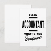 Accountant Werktaak Titel Cadeau RSVP Kaartje (Voorkant / Achterkant)