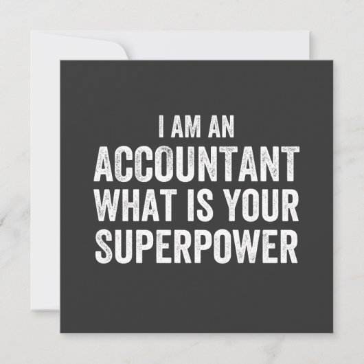 accountant What is your Superpower Kaart (Voorkant)