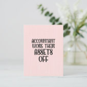 Accountant Work Their Assets Off Bedankkaart (Staand voorkant)