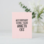 Accountant Work Their Assets Off Briefkaart (Staand voorkant)