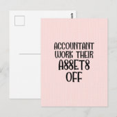 Accountant Work Their Assets Off Briefkaart (Voorkant / Achterkant)