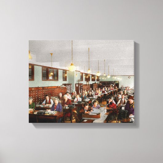 Accountant - Workaholic 1923 Canvas Afdruk (Voorkant)