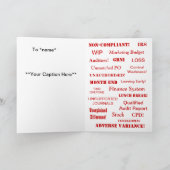 Accountant x-Geschatte Grappige Grap - voeg Naam & Kaart (Binnen)