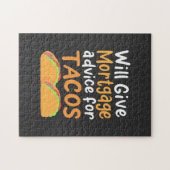 Accountant zal hypothecair advies geven over taco' legpuzzel (Horizontaal)