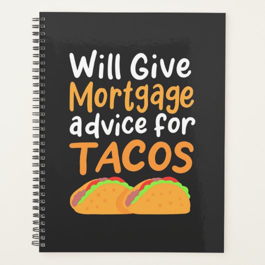 Accountant zal hypothecair advies geven over taco' planner (Voorkant)