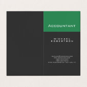 Accountant Zee Groen Grijs Chubby Visitekaartje (Buitenkant ongevouwen)