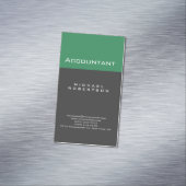 Accountant Zee Groen Grijs Chubby Visitekaartje Magnetisch Visitekaartje (Voorbeeld)