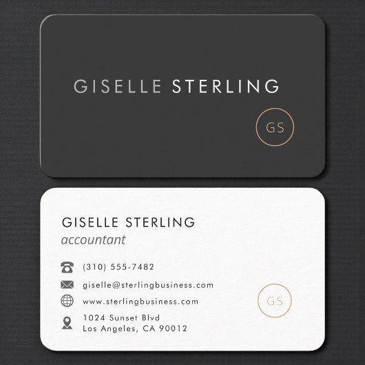 Accountant Zwart Professional Visitekaartje