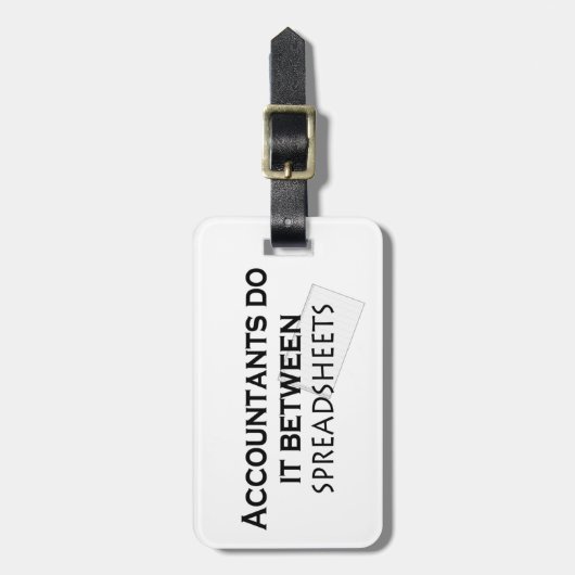 Accountants doen het! bagagelabel (Voorkant verticaal)
