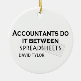 Accountants doen het! keramisch ornament