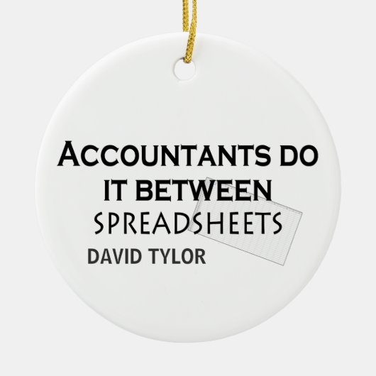 Accountants doen het! keramisch ornament (Voorkant)