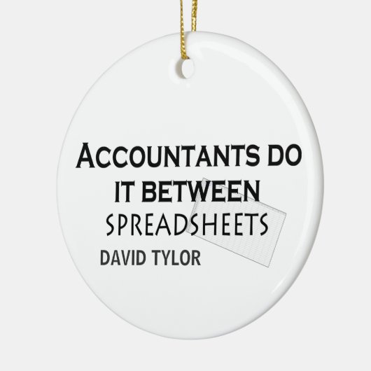 Accountants doen het! keramisch ornament (Links)