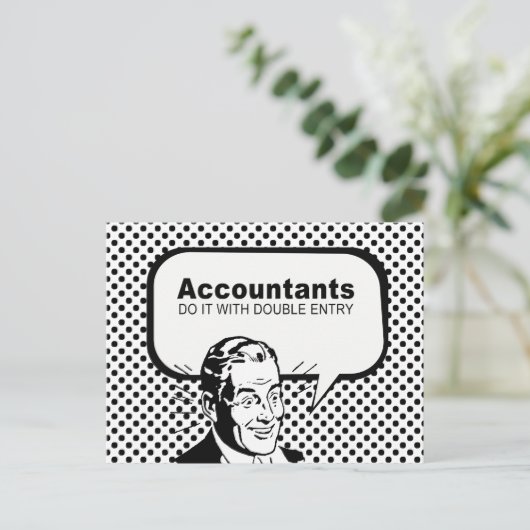 Accountants doen het met dubbele boeking briefkaart (Staand voorkant)