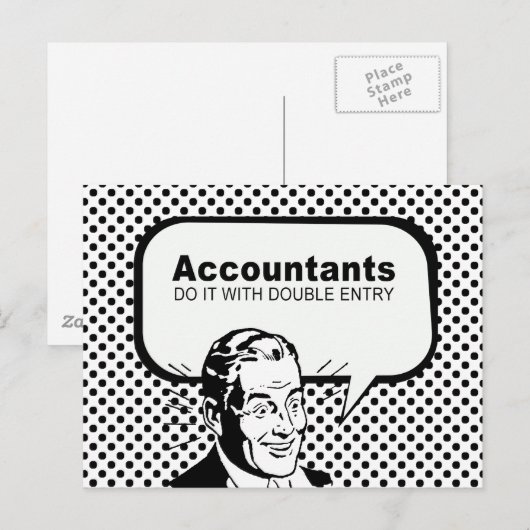 Accountants doen het met dubbele boeking briefkaart (Voorkant / Achterkant)