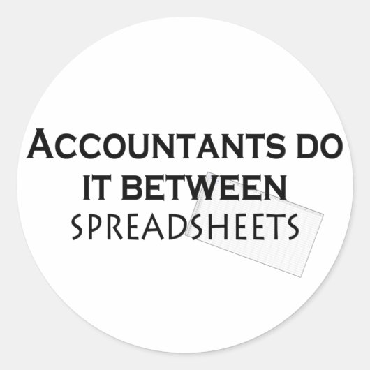 Accountants doen het! ronde sticker (Voorkant)