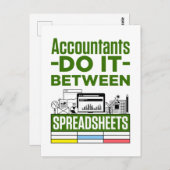 Accountants doen het tussen spreadsheets briefkaart (Voorkant / Achterkant)