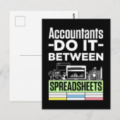 Accountants doen het tussen spreadsheets briefkaart (Voorkant / Achterkant)