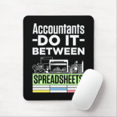 Accountants doen het tussen spreadsheets muismat (Met muis)
