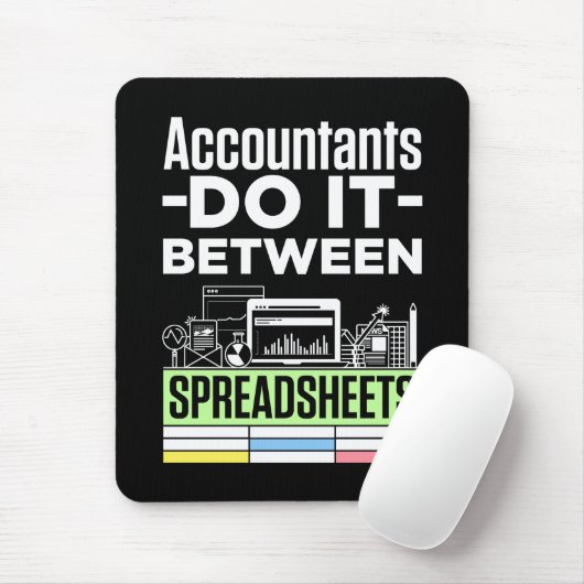 Accountants doen het tussen spreadsheets muismat (Met muis)