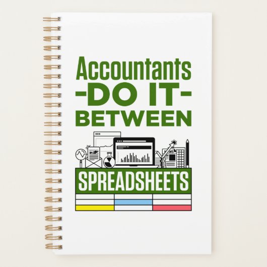 Accountants doen het tussen spreadsheets planner (Voorkant)
